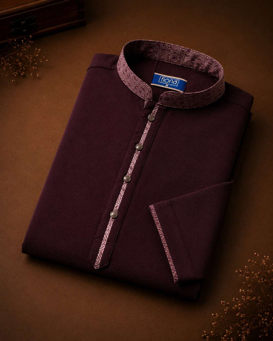Premium Panjabi - Dark Maroon (FP-2612)